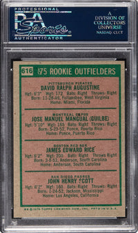 1975 Topps #616 Rookie Outfielders PSA 10