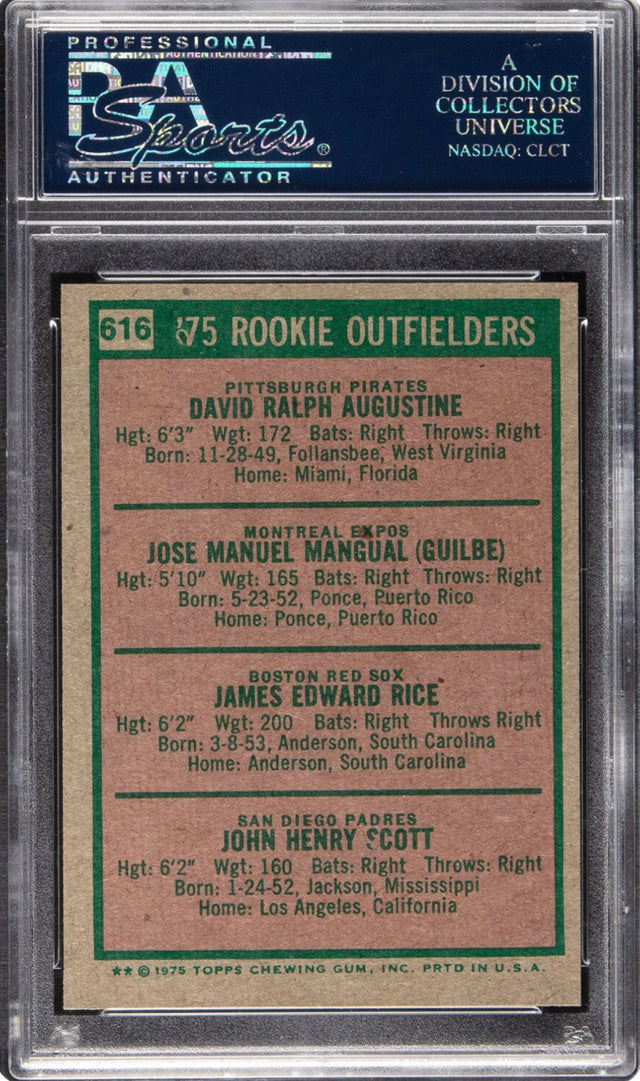 1975 Topps #616 Rookie Outfielders PSA 10