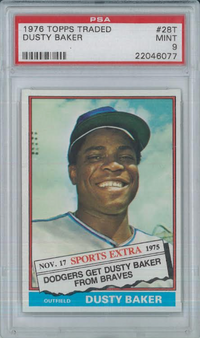 1976 Topps Traded  #28T Dusty Baker PSA 9