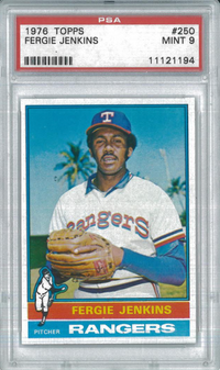 1976 Topps #250 Fergie Jenkins PSA 9