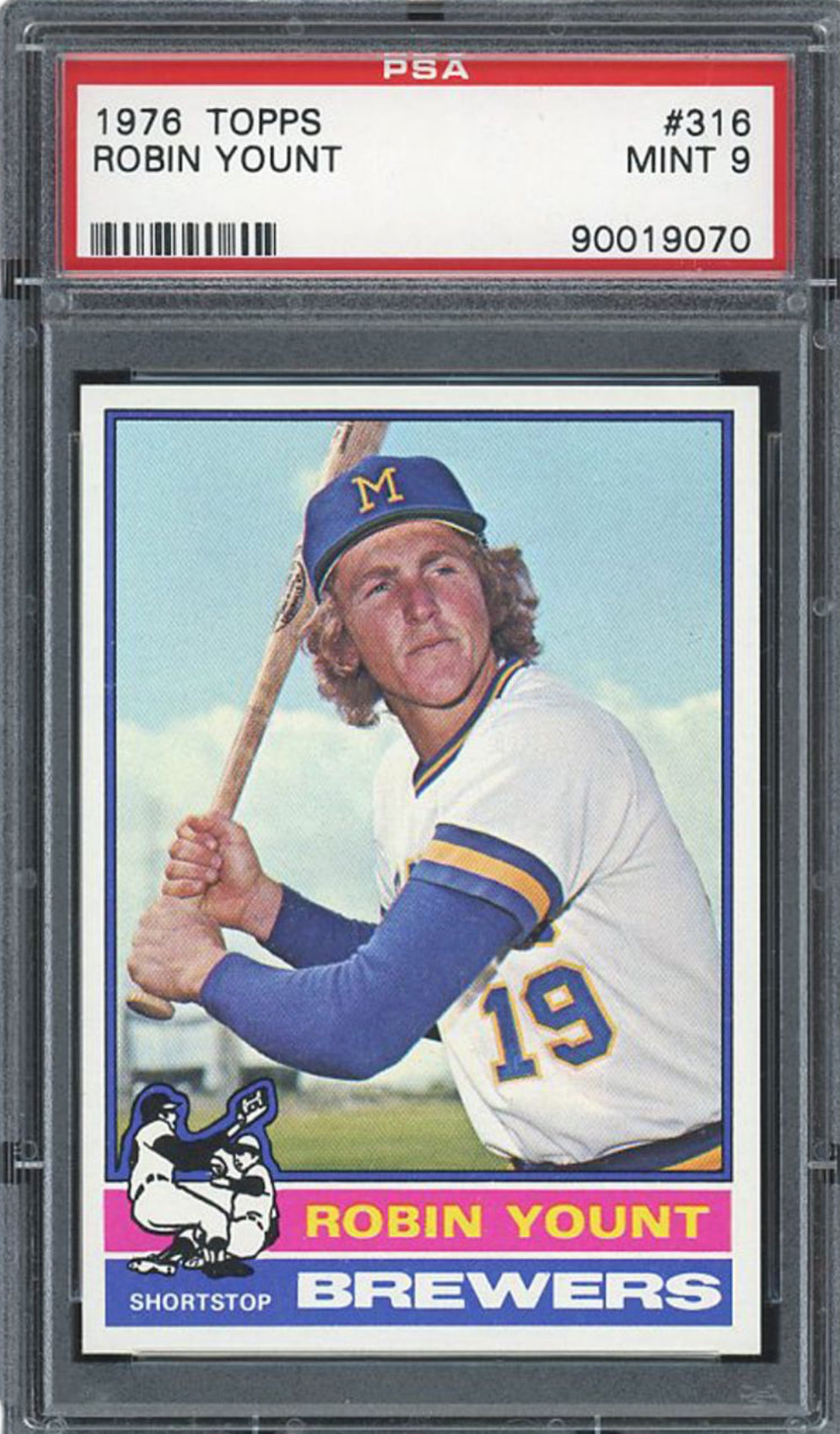 1976 Topps #316 Robin Yount PSA 9