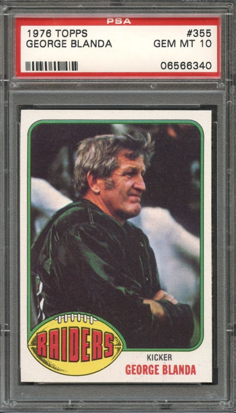 1976 Topps #355 George Blanda PSA GEM MINT 10