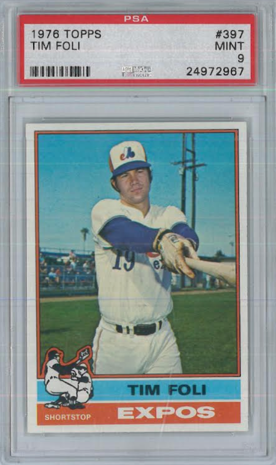 1976 Topps #397 Jim Foli PSA 9