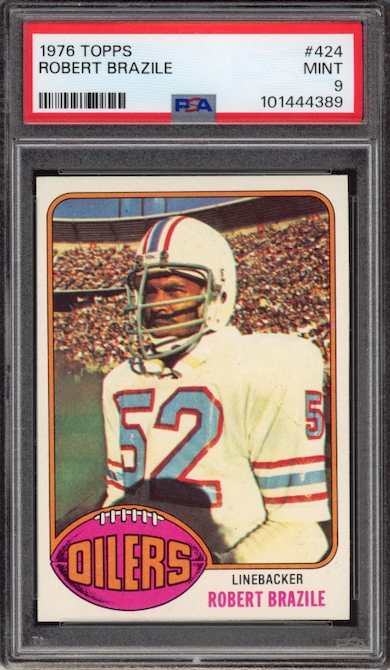 1976 Topps #424 Robert Brazile ROOKIE PSA MINT 9