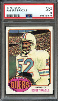 1976 Topps #424 Robert Brazile PSA 9