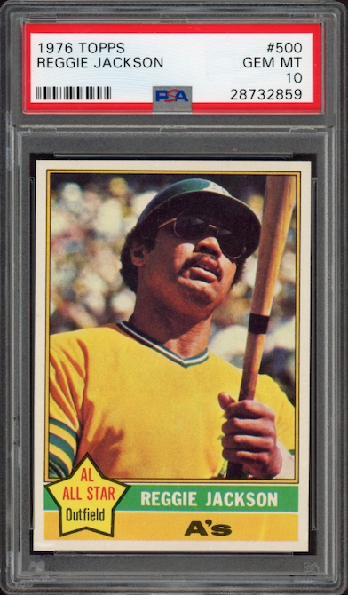 1976 Topps #500 Reggie Jackson PSA GEM MINT 10