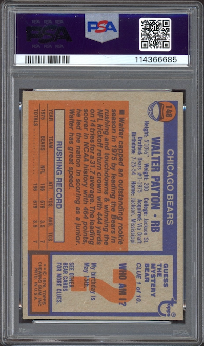 1976 Topps #148 Walter Payton PSA 6