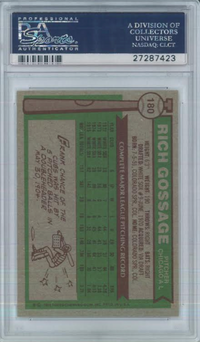 1976 Topps #180 Rich Gossage PSA 9