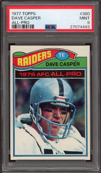 1977 Topps #380 Dave Casper All-Pro ROOKIE PSA MINT 9