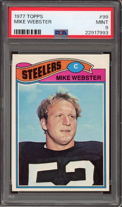 1977 Topps #99 Mike Webster ROOKIE PSA MINT 9