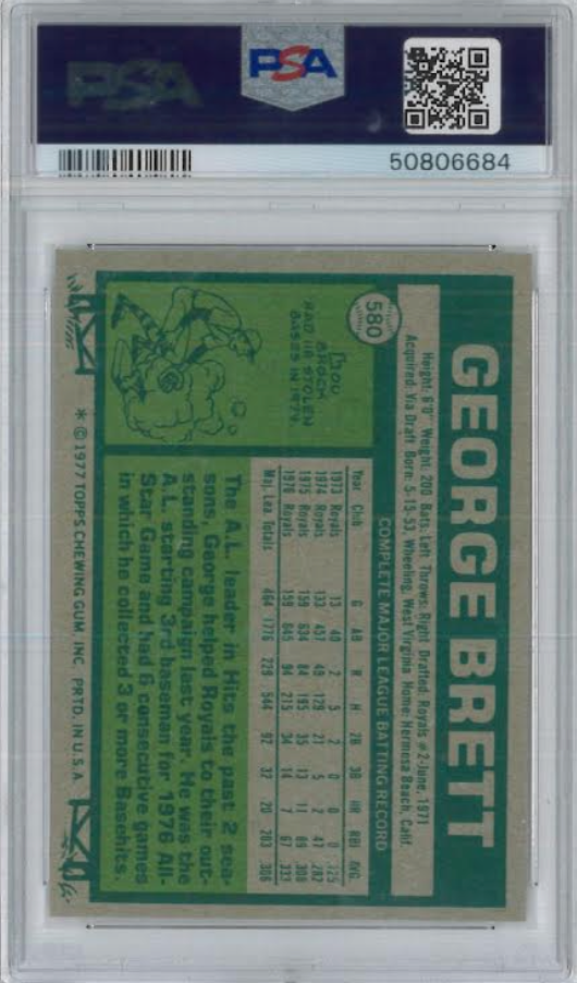1977 Topps #580 George Brett PSA 7