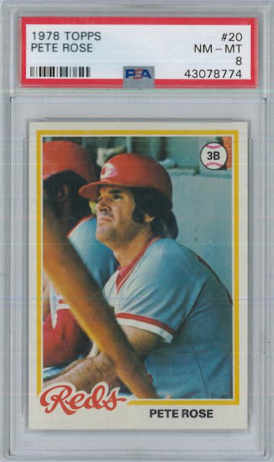 1978 Topps #20 Pete Rose PSA 8