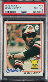 1978 Topps #36 Eddie Murray PSA 8