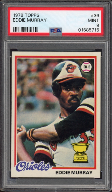 1978 Topps #36 Eddie Murray ROOKIE PSA MINT 9
