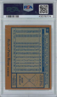 1978 Topps #20 Pete Rose PSA 8