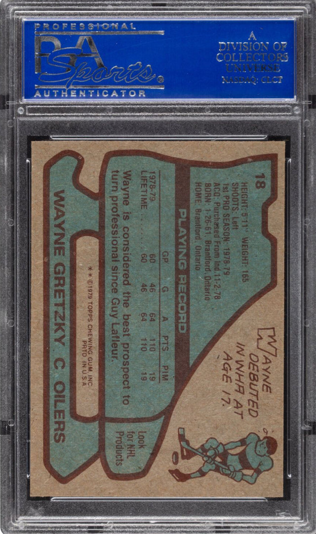 1979 Topps #18 Wayne Gretzky PSA 8