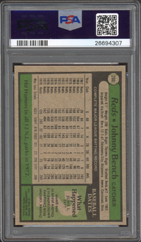 1979 Topps #200 Johnny Bench PSA GEM MINT 10