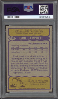 1979 Topps #390 Earl Campbell ROOKIE PSA MINT 9