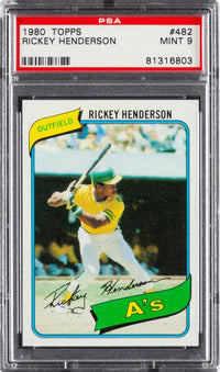 1980 Topps #482 Rickey Henderson PSA 9