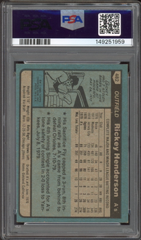 1980 Topps #482 Rickey Henderson ROOKIE PSA EX-MT 6
