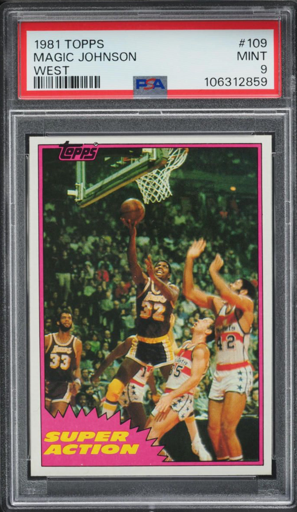 1981 Topps #109 Magic Johnson West PSA 9