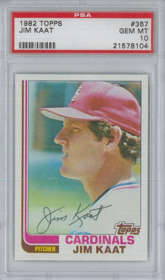 1982 Topps #367 Jim Kaat PSA 10