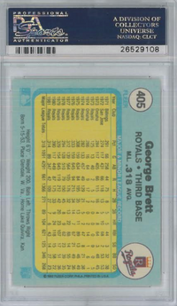 1982 Fleer #405 George Brett PSA 10