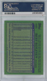 1982 Topps #685 Bert Blyleven PSA 10