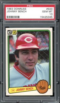 1983 Donruss #500 Johnny Bench PSA 10