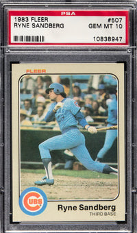 1983 Fleer #507 Ryne Sandberg PSA 10