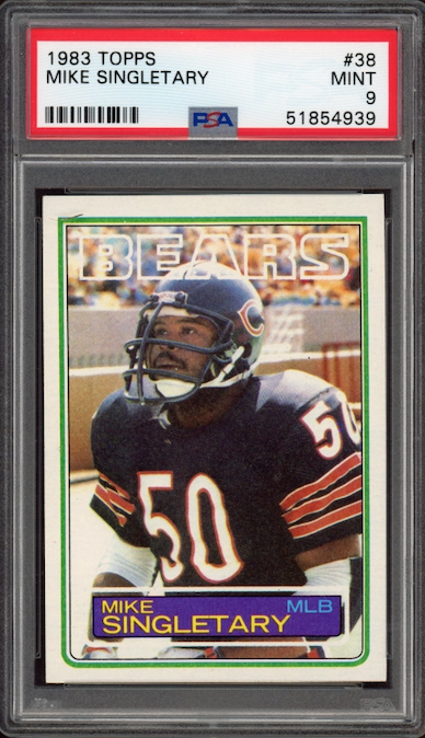 1983 Topps #38 Mike Singletary ROOKIE PSA MINT 9