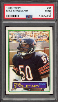 1983 Topps #38 Mike Singletary ROOKIE PSA MINT 9
