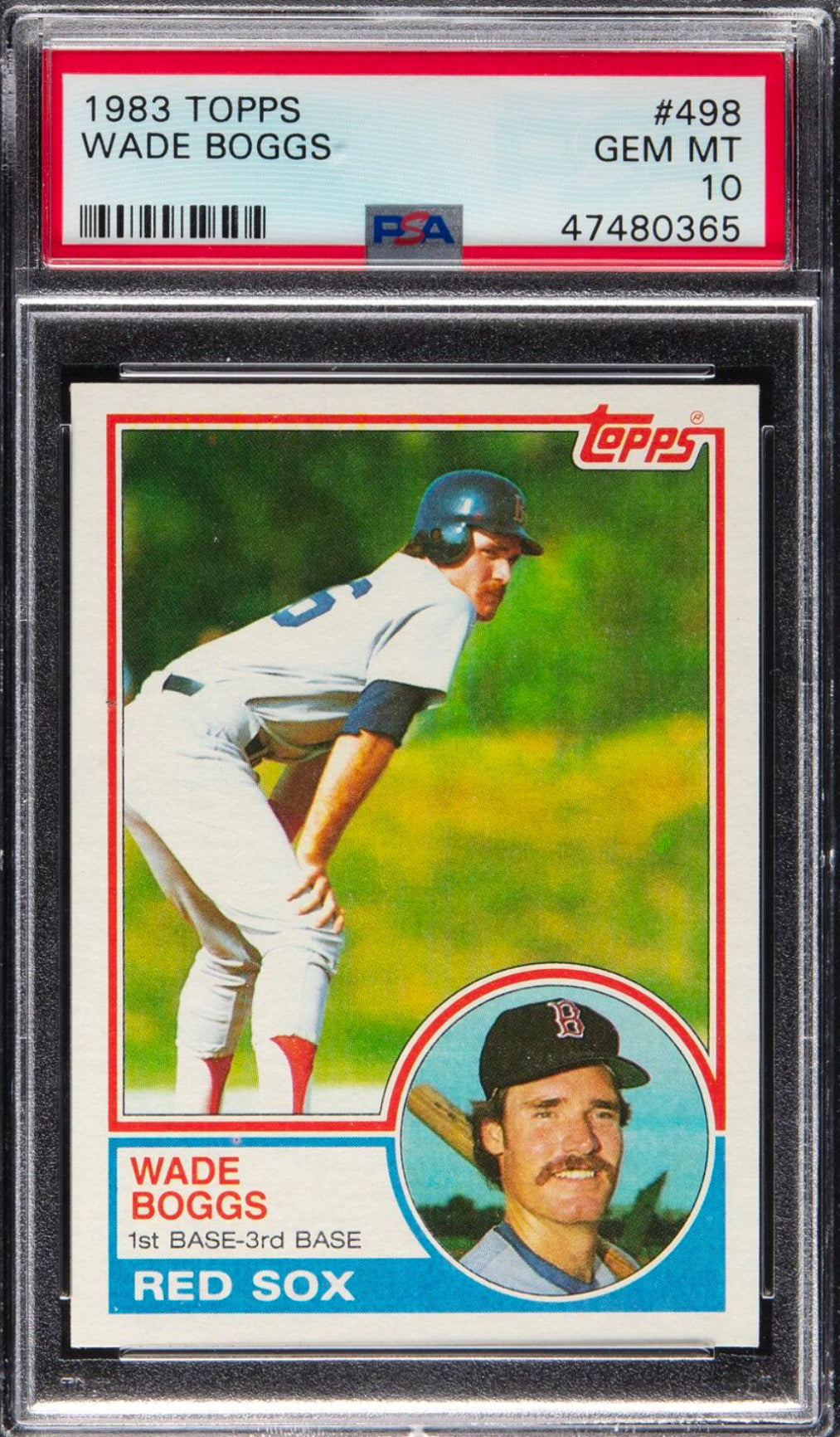 1983 Topps #498 Wade Boggs PSA 10