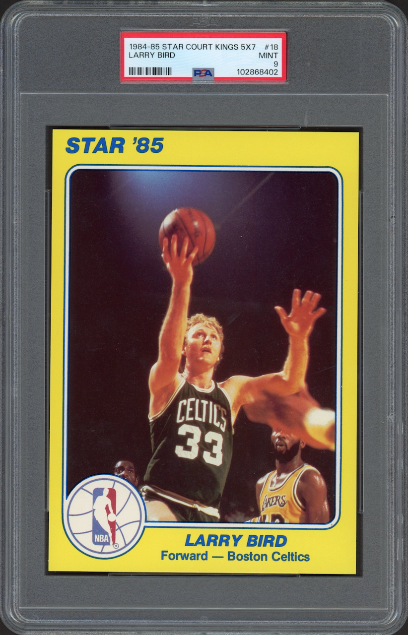 1984-85 Star Court Kings 5x7 #18 Larry Bird PSA MINT 9