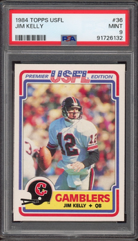 1984 Topps USFL #36 Jim Kelly ROOKIE PSA MINT 9