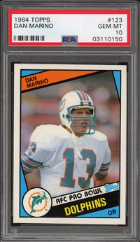 1984 Topps #123 Dan Marino ROOKIE PSA GEM MINT 10