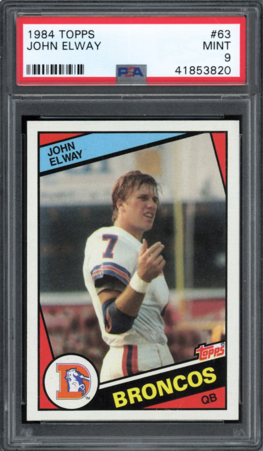 1984 Topps #63 John Elway PSA 9