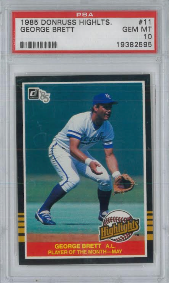 1985 Donruss Highlights #11 George Brett PSA 10