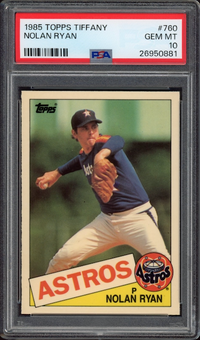 1985 Topps Tiffany #760 Nolan Ryan PSA GEM MINT 10