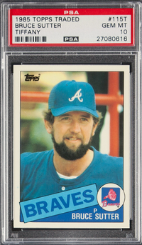 1985 Topps Traded Tiffany #115T Bruce Sutter PSA 10