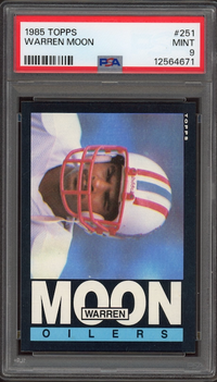 1985 Topps #251 Warren Moon ROOKIE PSA MINT 9
