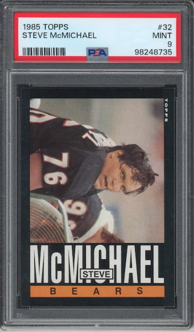 1985 Topps #32 Steve McMichael ROOKIE PSA MINT 9