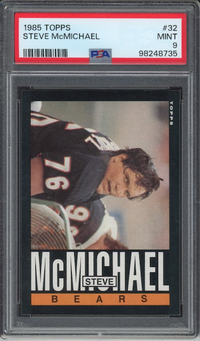 1985 Topps #32 Steve McMichael ROOKIE PSA MINT 9