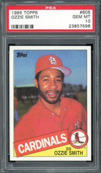 1985 Topps #605 Ozzie Smith PSA 10