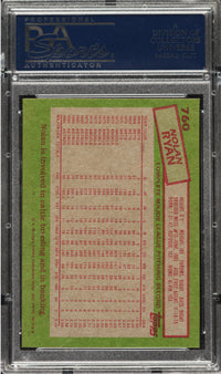 1985 Topps #760 Nolan Ryan PSA MINT 9