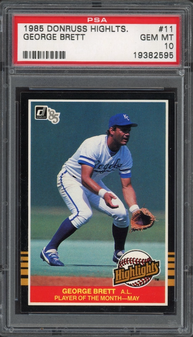 1985 Donruss Highlights #11 George Brett PSA 10