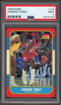 1986 Fleer #114 Andrew Toney PSA MINT 9