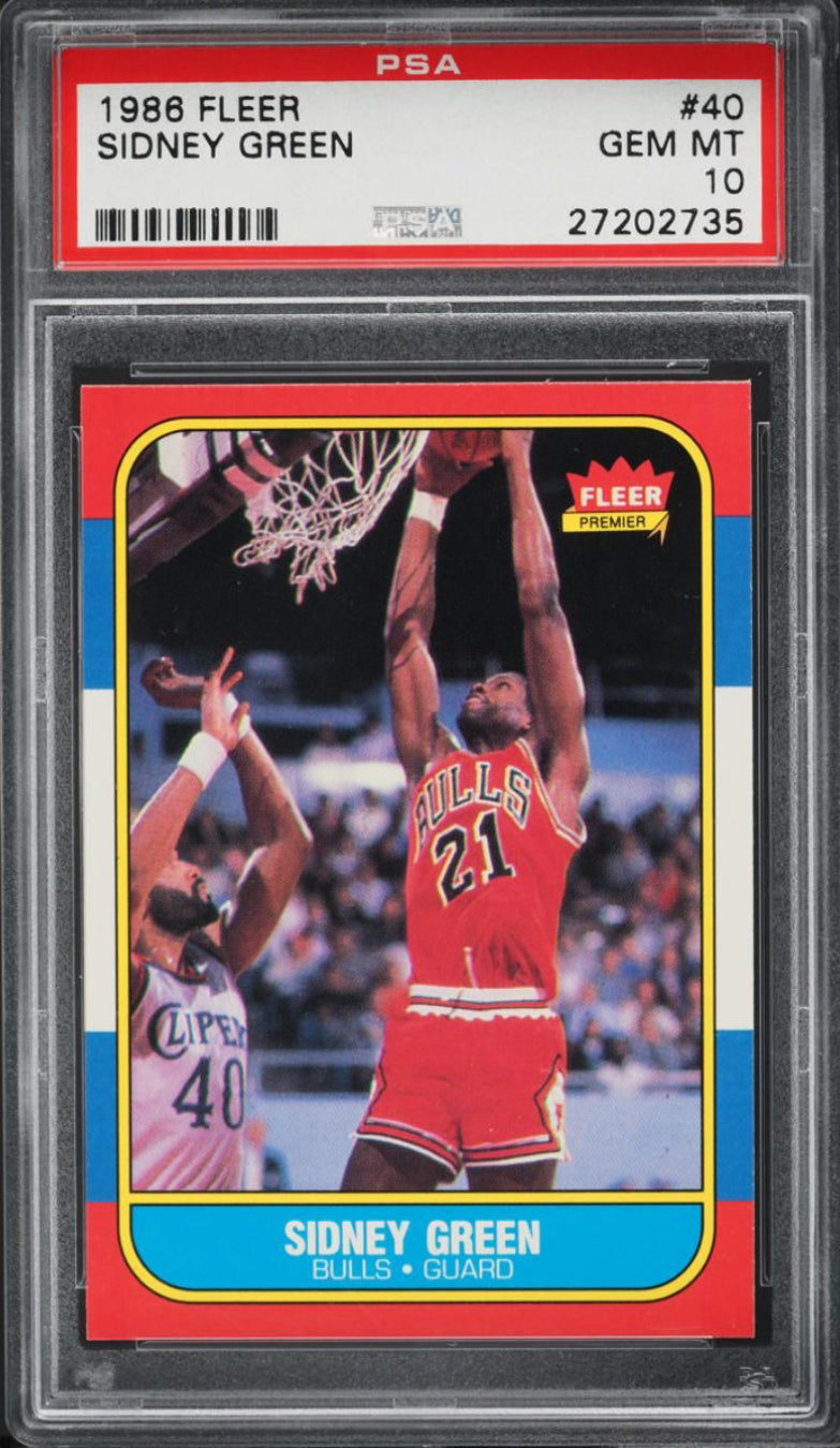 1986 Fleer #40 Sidney Green PSA 10