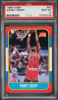 1986 Fleer #40 Sidney Green PSA 10