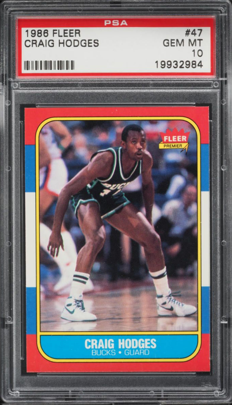 1986 Fleer #47 Craig Hodges PSA 10